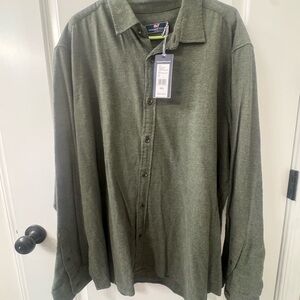 Vineyard Vines Olive Button-Up Shirt